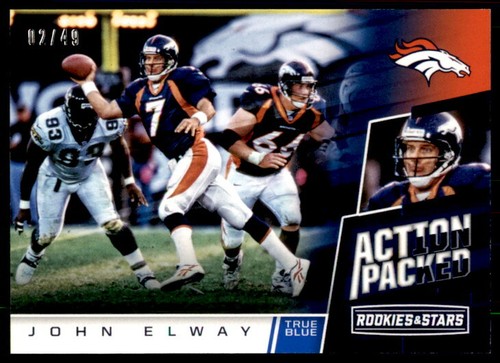 2017 Rookies Stars John Elway Action Packed True Blue 49 EBay