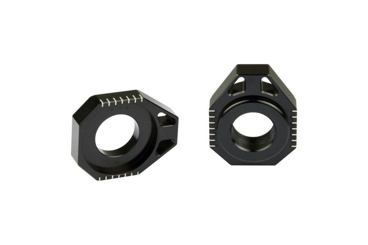 Tendeur d'essieu arrière Scar Racing pour moto KTM 125 SX cross en aluminium CNC orange