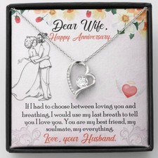 Wife Anniversary Gift Forever Love Necklace/ weeding Anniversary Gifts for her