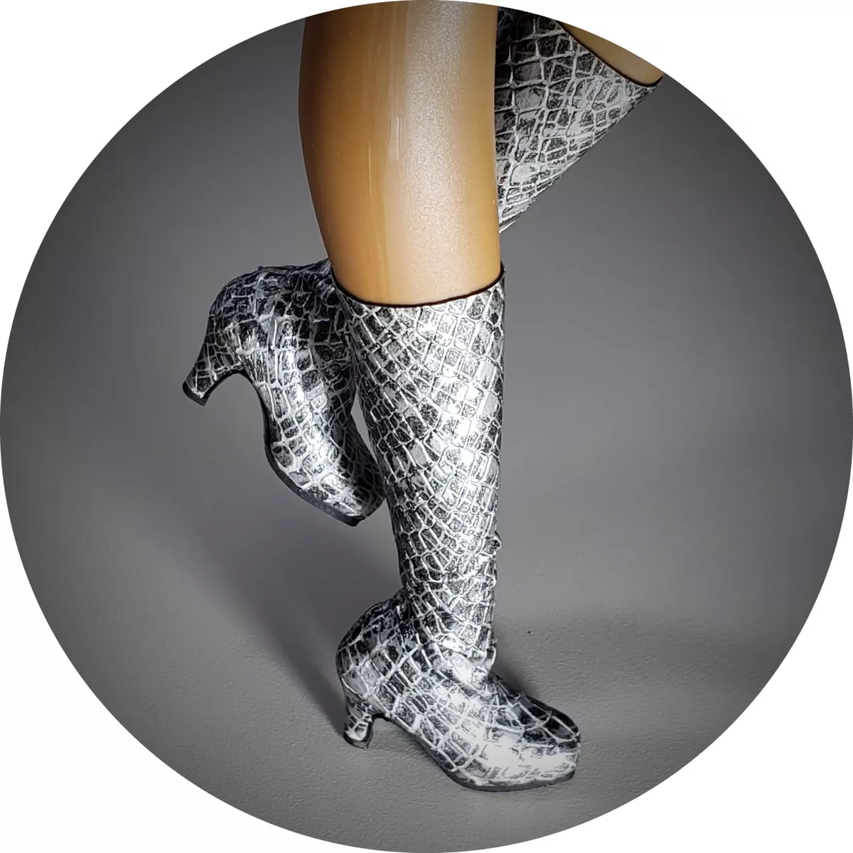 Gray thigh deals high boots