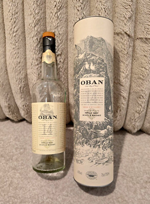 Oban 14 Year Single Malt Scotch Whisky Empty Bottle 750ml - With Box