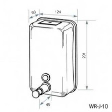 STAINLESS STEEL VERTICAL SOAP DISPENSER WALL SURFACE MOUNTED SHOWER