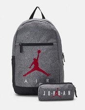Image of NIKE AIR JORDAN JUMPMAN GREY BACKPACK BAG ADULT KIDS PENCIL CASE NEW LAST ONE