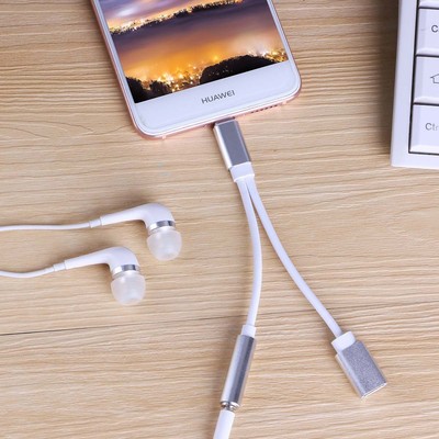 2 in 1 Adattatore Cavo Tipo Type C Carica Jack Cuffie 3,5 per Huawei P20 e  Pro | eBay