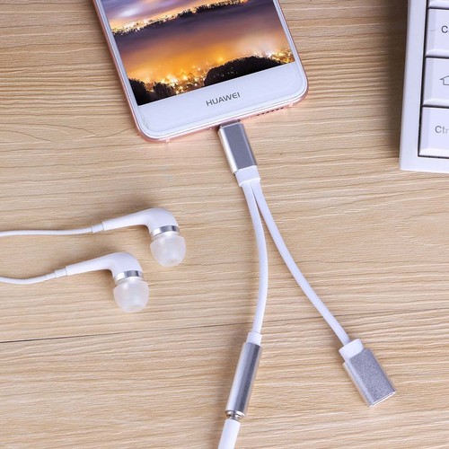 2 in 1 Adattatore Cavo Tipo Type C Carica Jack Cuffie 3,5 per Huawei P20 e  Pro | eBay