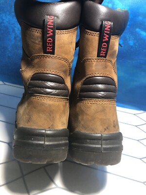 Red Wing Mens Brown Leather Work Boots Steel Toe Size 10.5  display picture 1