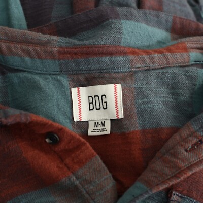 BDG Urban Outfitters Dani Oversized Flannel Shirt Tunic Top