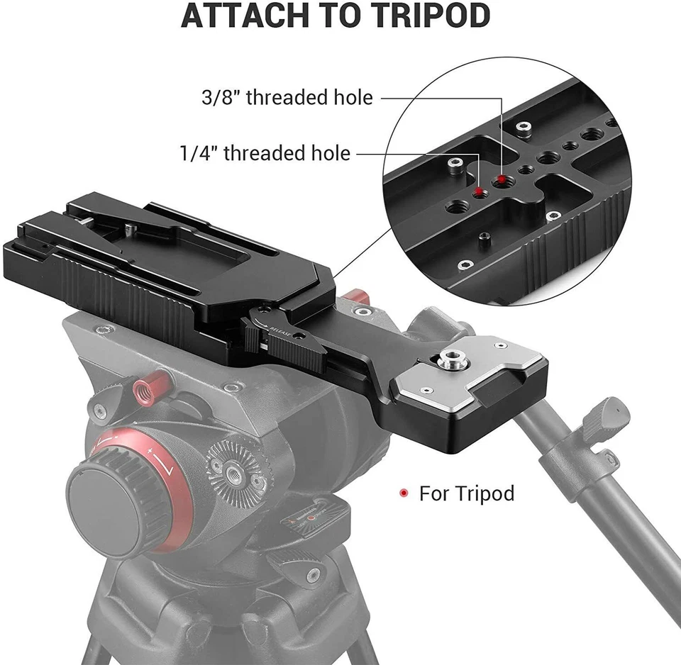 SmallRig VCT-14 Quick Release Tripod Plate 2169 With VCT-14 Shoulder Plate 2837B - Image 4 of 4