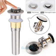 Sink Drain,Drain Stopper Bathroom Sink without Overflow,Pop up Drain Assembly