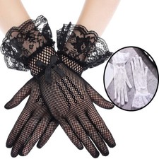 Lady Lace Gloves Elegant Short Gloves Courtesy Summer Gloves for Wedding US FAST