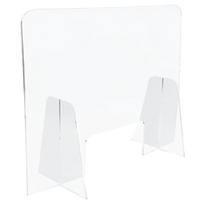 Acrylic Sneeze Guard 3mm Freestanding Checkout Tabletop Counter (DS84+)