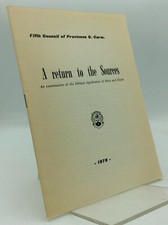RETURN TO THE SOURCES - 1979 - Mary & Elijah Biblical - Catholic pamphlet