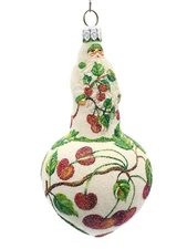 Patricia Breen Spearman Santa Cherries Christmas Spring Holiday Tree Ornament