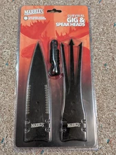New Marbles MR408 Survival Gig & Spear Heads Combo Set New In Package