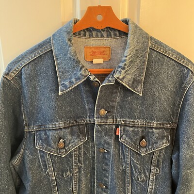 Vintage Levi's Type 3 71205 0217 Denim Jacket Men 46 USA Made Dark