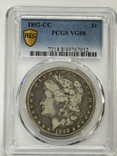 1892-CC Carson City Morgan Dollar PCGS VG08