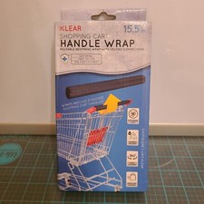 Klear Reusable Shopping Cart Handle Wrap- Black Reusable Neoprene Wrap w/closure