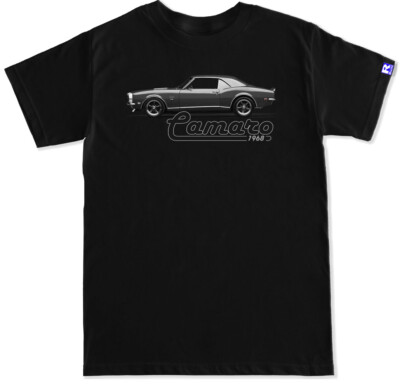 Camaro 68 First generation V Flag emblem 396 Turbo Jet Emblem Black T shirt