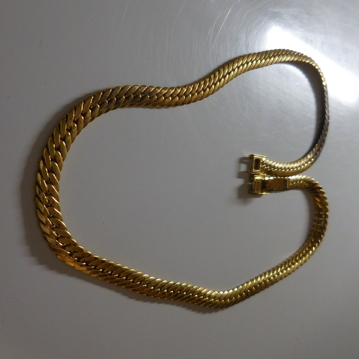 Collier Ras Du Cou Plaqué Or Jaune Vintage Art Déco - Modèle N6370 - Occasion De Collection