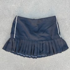Unbranded Black Mini Pleated Skirt w/ vertical Stripes Women's Size S