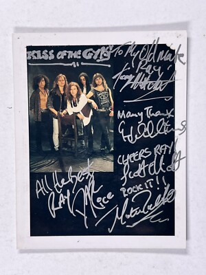 Kiss Of The Gypsy Signed Polaroid Photo Daz Rice Scott Elliott Orig Circa 1990s