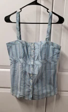 Ann Taylor LOFT Women's Tank Top Sleeveless Size: 6 Cute Button