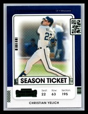 2021 Panini Contenders #9 Christian Yelich Blue