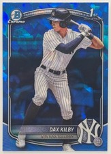 2025 Bowman Draft Sapphire Dax Kilby Chrome Yankees