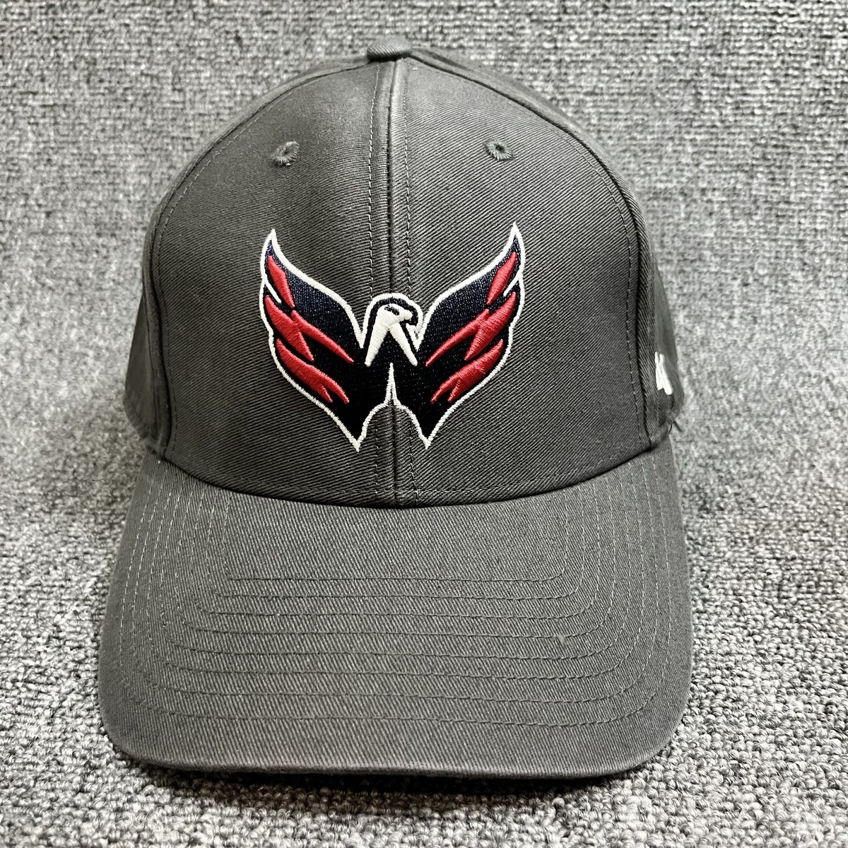Washington Capitals '47 Brand Clean Up Hat Grey Eagle Logo NHL Adjustable Cap