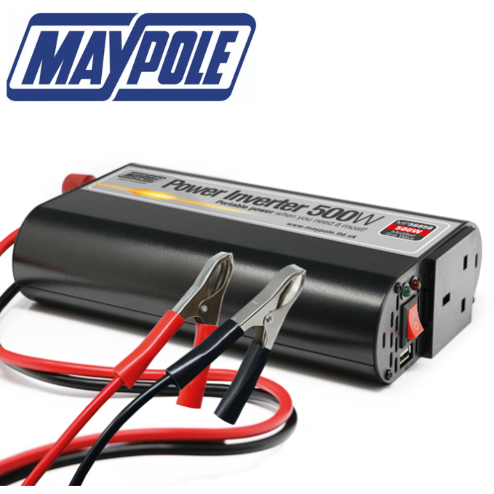 MAYPOLE Power Inverter - 12V to 230V - 500W - MP56050