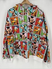 Disney Parks Mickey Mouse Friends Pullover Hoodie Women Cartoon Squares Plus 3X
