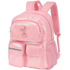 Glitter Kids Backpack for Girls - 15 Inch Kindergarten Backpack Preschool Bac...