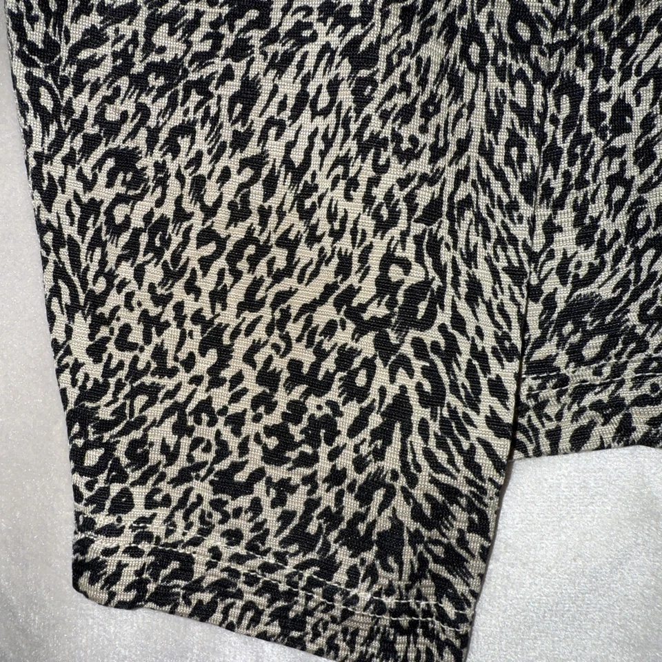 Lynn Ritchie Silk Top Size XL Women's leopard Print Stretch Long Sleeve Chic Y2k - Image 3 of 4