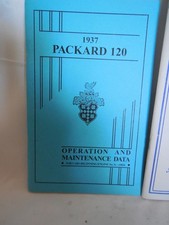 Lot Of 2 1937 Packard 120 Manuals Ops Maint Data History Development Books