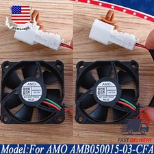 2PCS NEW For AMO AMB050015-03-CFA 5V 5015 3PIN DC 5.0V 110mA Cooling Fan US