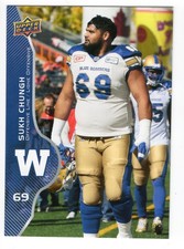 2017 Upper Deck CFL Sukh Chungh Card #56 Winnipeg Blue Bombers U of C Dinos