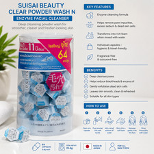 Suisai Beauty Clear Powder Wash N 64 Capsules Enzyme Facial Cleanser Japan