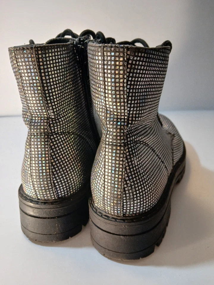 Sugar & Jade Holographic Girl's Boots Size 3 Back To School Shoes - Image 3 of 4