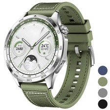 Nylon Silicone Woven Band For Huawei Watch GT4 GT5 Pro GT3 GT2 GT2e 46mm Strap