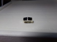 Black Onyx Color Solid Sterling Silver 925 Ring Size 7