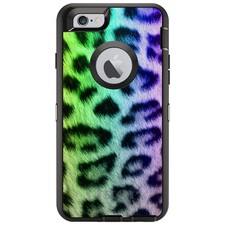 OtterBox Defender for iPhone / Samsung Galaxy - Rainbow Leopard Cheetah Fur Prnt