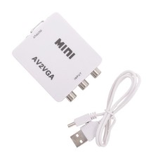 AV  to VGA Audio Video Converter,Support Resolution 1080P /720P,With 3.55471