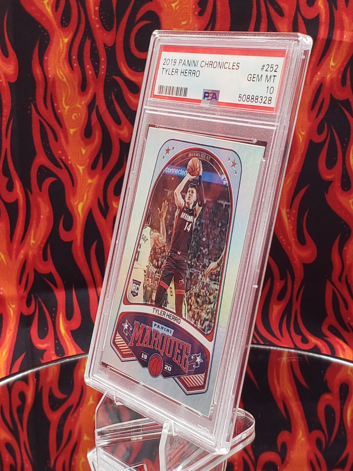 Tyler Herro 2019 Panini Marquee Chronicles 252 Rookie Basketball Card [PSA 10GM] view 18