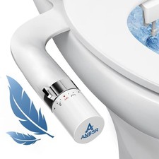 Dual Nozzles Bidet, ANBSR Ultra-Slim Bidet Attachment for Toilet Feminine/Po...