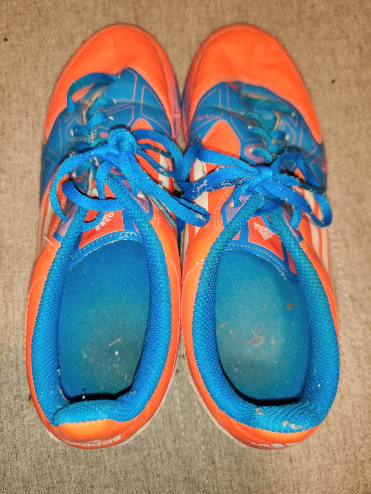 Adidas F50 Soccer Cleats Men's Size 5 Orange Blue thumbnail 4