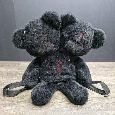 Hot Topic - Double-Headed Teddy Bear Plush Backpack 16'' - Twisted Twins