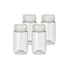 Replacement Breastmilk Cooler Storage Bottles, Plastic, 10 Oz, 4-Pack