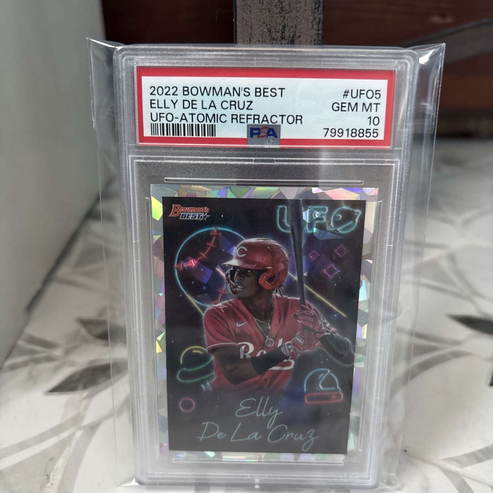 2022 Bowman's Best Elly De La Cruz UFO Atomic Refractor SP PSA 10 Pop 13 UFO5