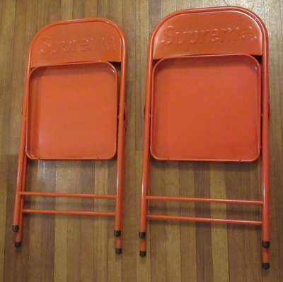 Lot of 2 - Supreme Metal Folding Chair Red FW20 Supreme New York
