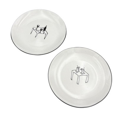 Crate & Barrel Ceramic Appetizer Plates Set Of 2 Minimalist Table Design